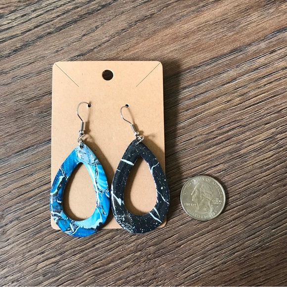 Handmade Clay Earrings, Lightweight Earrings - Picture 2 of 2